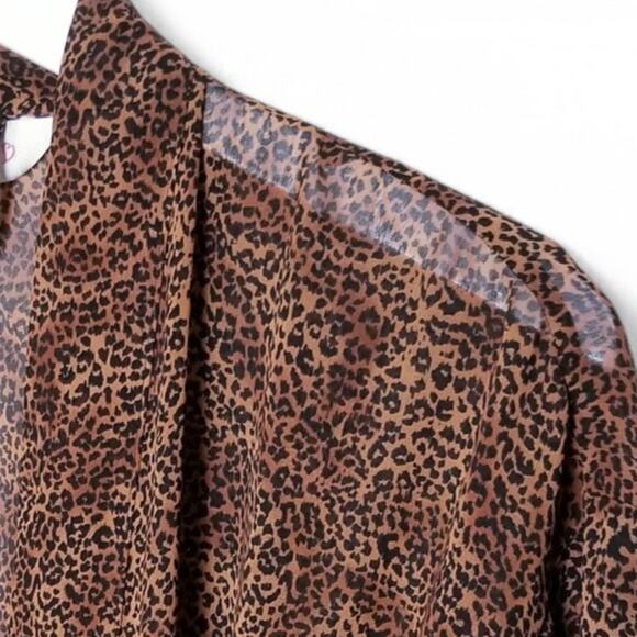 Victoria's Secret Leopard Animal Print Sheer Chiffon Robe - Size - Picture 5 of 10
